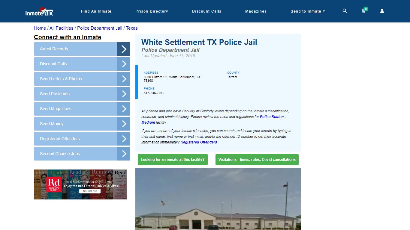 White Settlement TX Police Jail & Inmate Search - White Settlement, TX